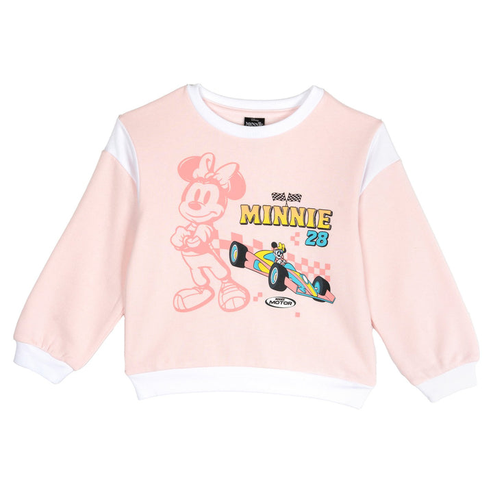 Minnie Mouse Toddler Girls' 2-Piece Fleece Sweatshirt and Pants Set Figaro Pink