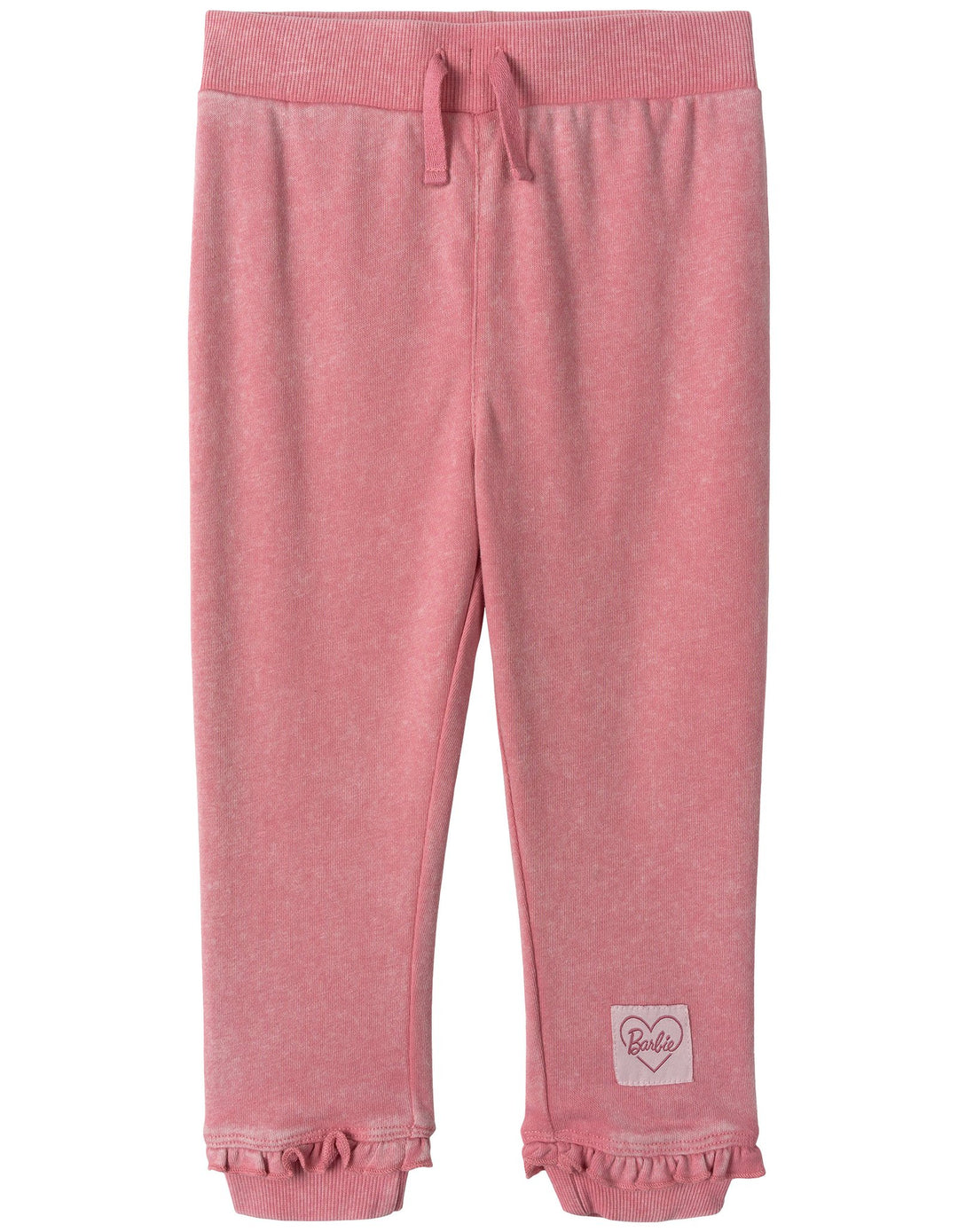 Barbie Girls' 2-Piece Fleece Sweatshirt and Joggers Set Pink Cloud Wash