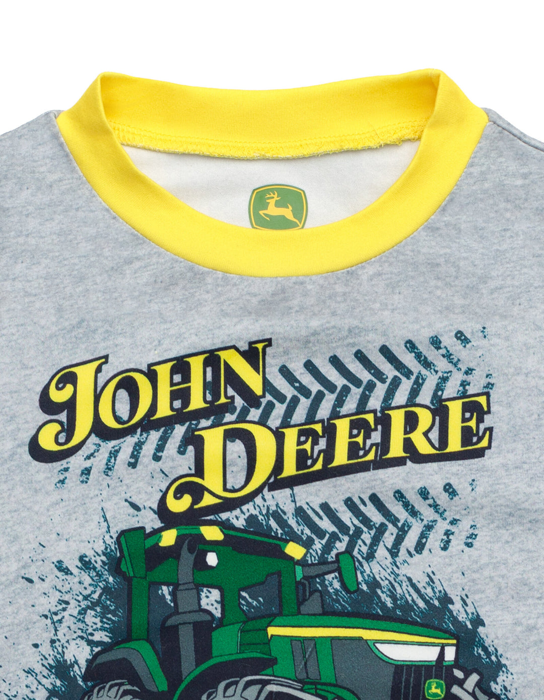 John Deere Boys' Pajama Shirt and Pants Set Green Black