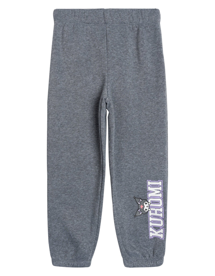 Hello Kitty Kuromi Girls' 2-Piece Sweatshirt and Joggers Set Heather Grey