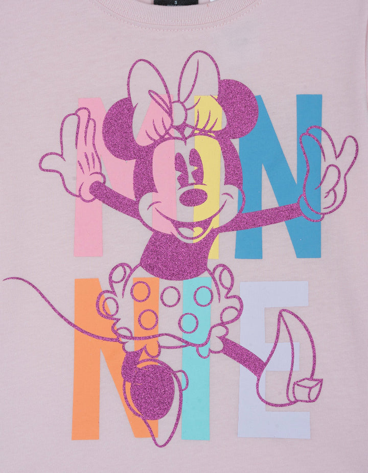 Minnie Mouse Girls' Long Sleeve Tee and Sequin Skirt Set Pastel Pink