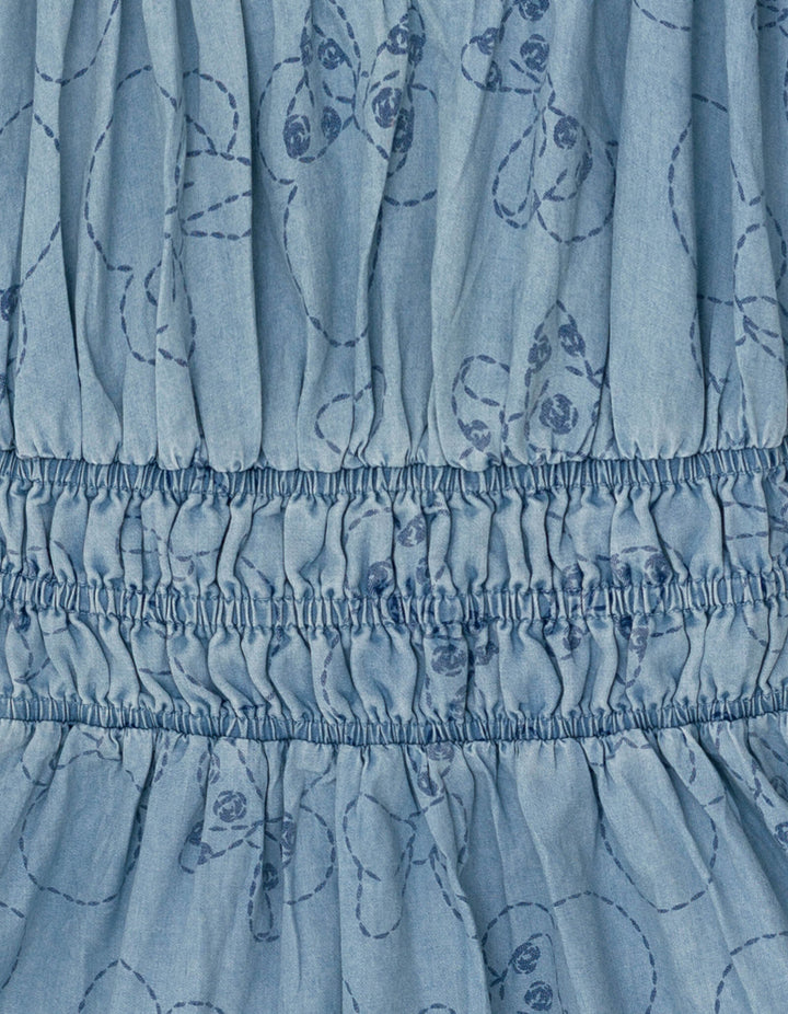 Minnie Mouse Women's Denim Dress Silver Blue