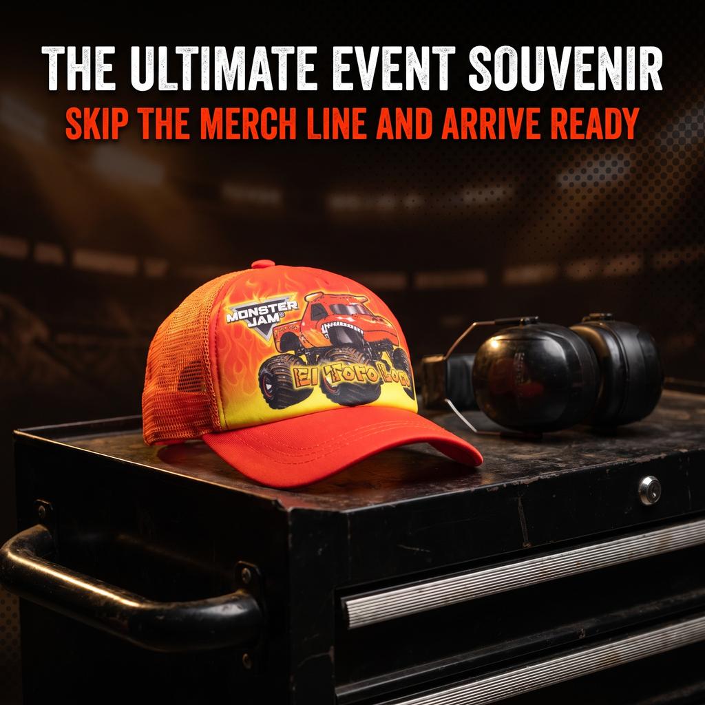 Monster Jam El Toro Loco Boys' Strapback Baseball Cap Orange