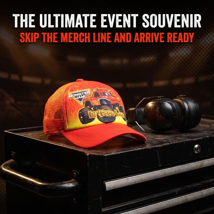Monster Jam El Toro Loco Boys' Strapback Baseball Cap Orange