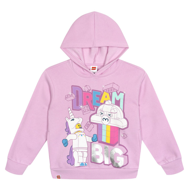 LEGO Girls' Fleece Hoodie and Leggings Set Light Pink Unicorn
