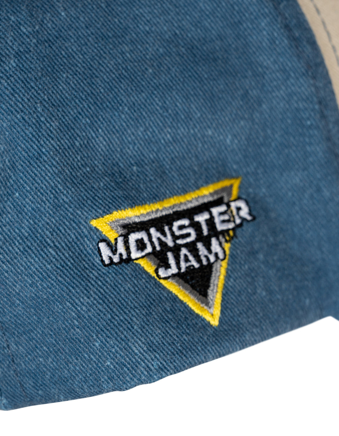 Monster Jam Adult Men or Women Adjustable Strapback Baseball Cap Blue Beige
