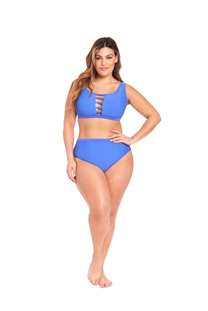 LYSA Women's Swimwear Bikini Top Royal Blue