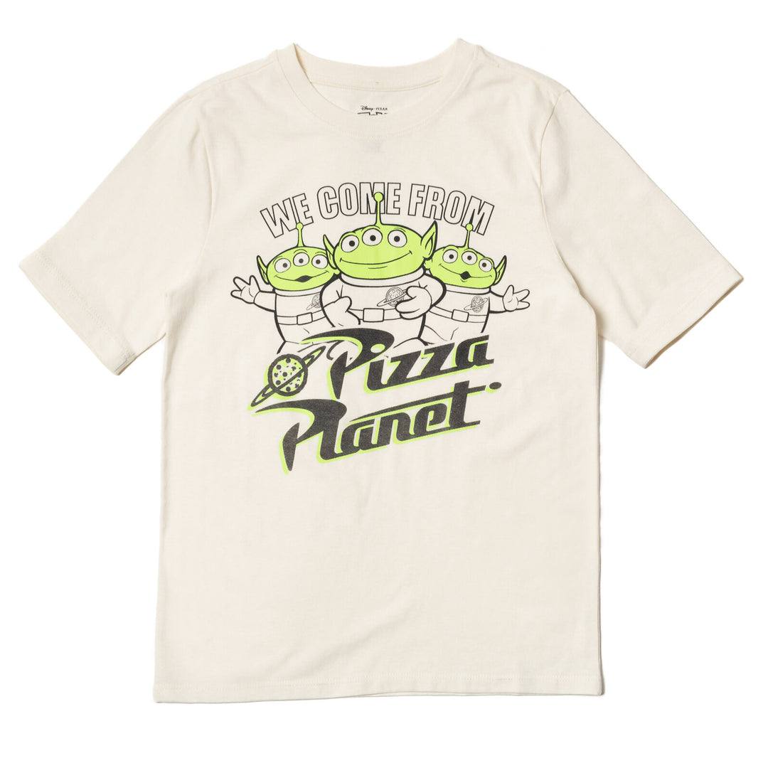 Toy Story Boys' 2-Pack Short Sleeve Graphic T-Shirts Aliens Gray White