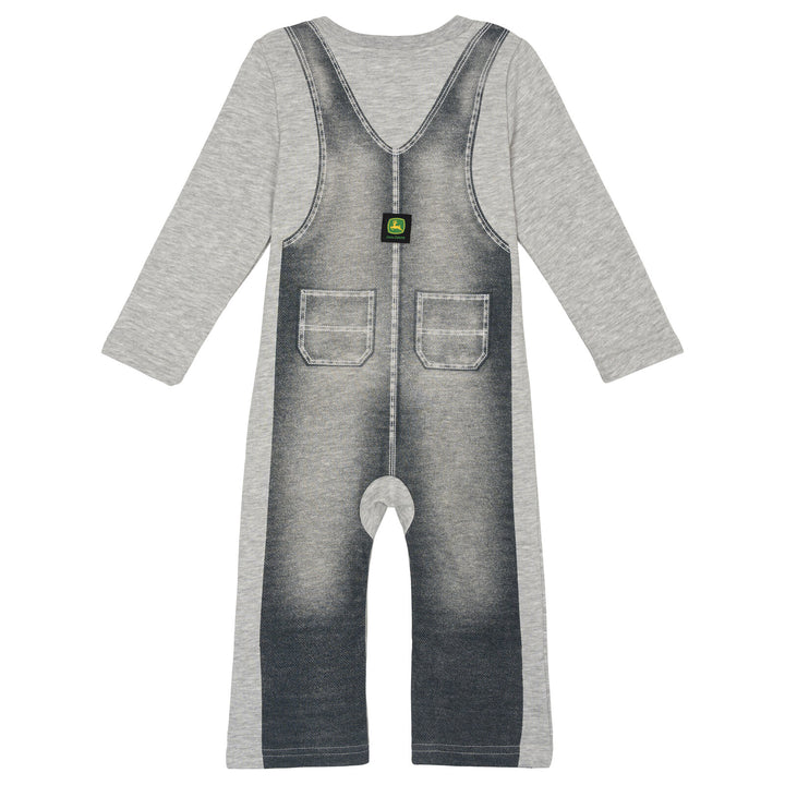 John Deere Baby Boys' One Piece Coverall Denim Heather Gray