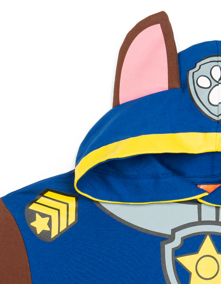 Paw Patrol Chase Men's Cosplay Hooded T-Shirt Navy Blue