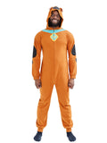 Warner Bros. Scooby-Doo Cosplay Hooded Coverall Jumpsuit Classic Brown