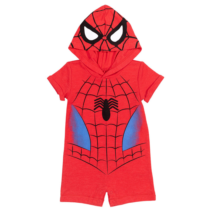 Marvel Spider-Man Cosplay Hooded Romper Red