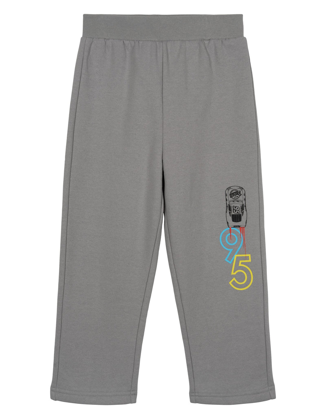 Cars Lightning McQueen Boys' Fleece 2-Piece Sweatshirt and Pants Set Black Grey