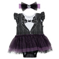 Nightmare Before Christmas Jack Skellington Baby Girls' Black Pinstripe