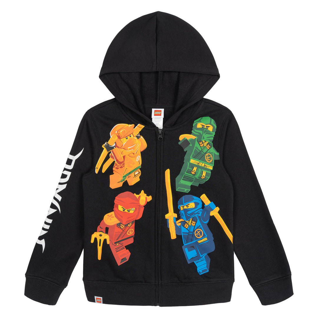 LEGO Ninjago Green Ninja Boys' Fleece Zip-Up Hoodie Black