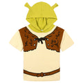 Shrek Cosplay Hooded T-Shirt Green Tan