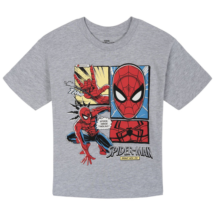 Marvel Spider-Man Boys' 3-Pack Short Sleeve T-Shirts Navy Grey