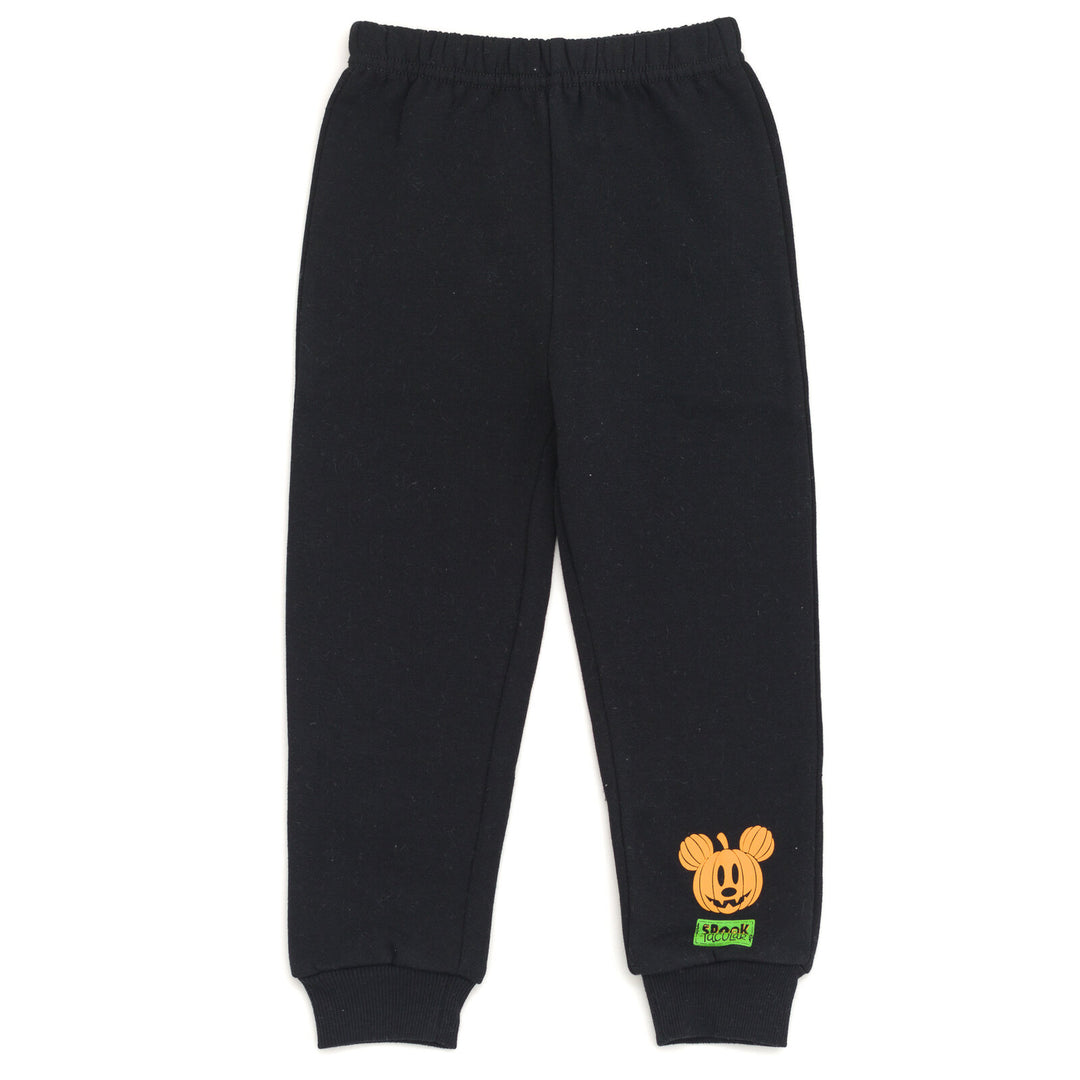 Disney Mickey Mouse Boys' Holiday 2-Piece Fleece Sweatshirt and Pants Set Ivory