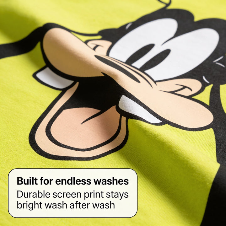 Disney Mickey Mouse Goofy Boys' Short Sleeve T-Shirt Lime Green