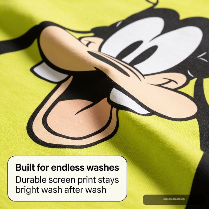 Disney Mickey Mouse Goofy Boys' Short Sleeve T-Shirt Lime Green