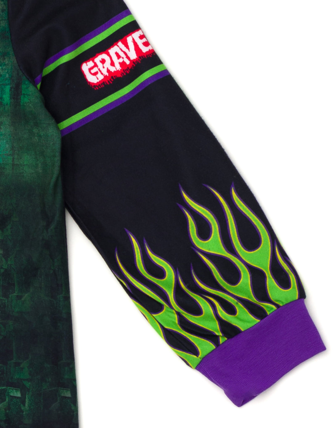 Monster Jam Grave Digger Boys' Fleece Hooded One Piece Green