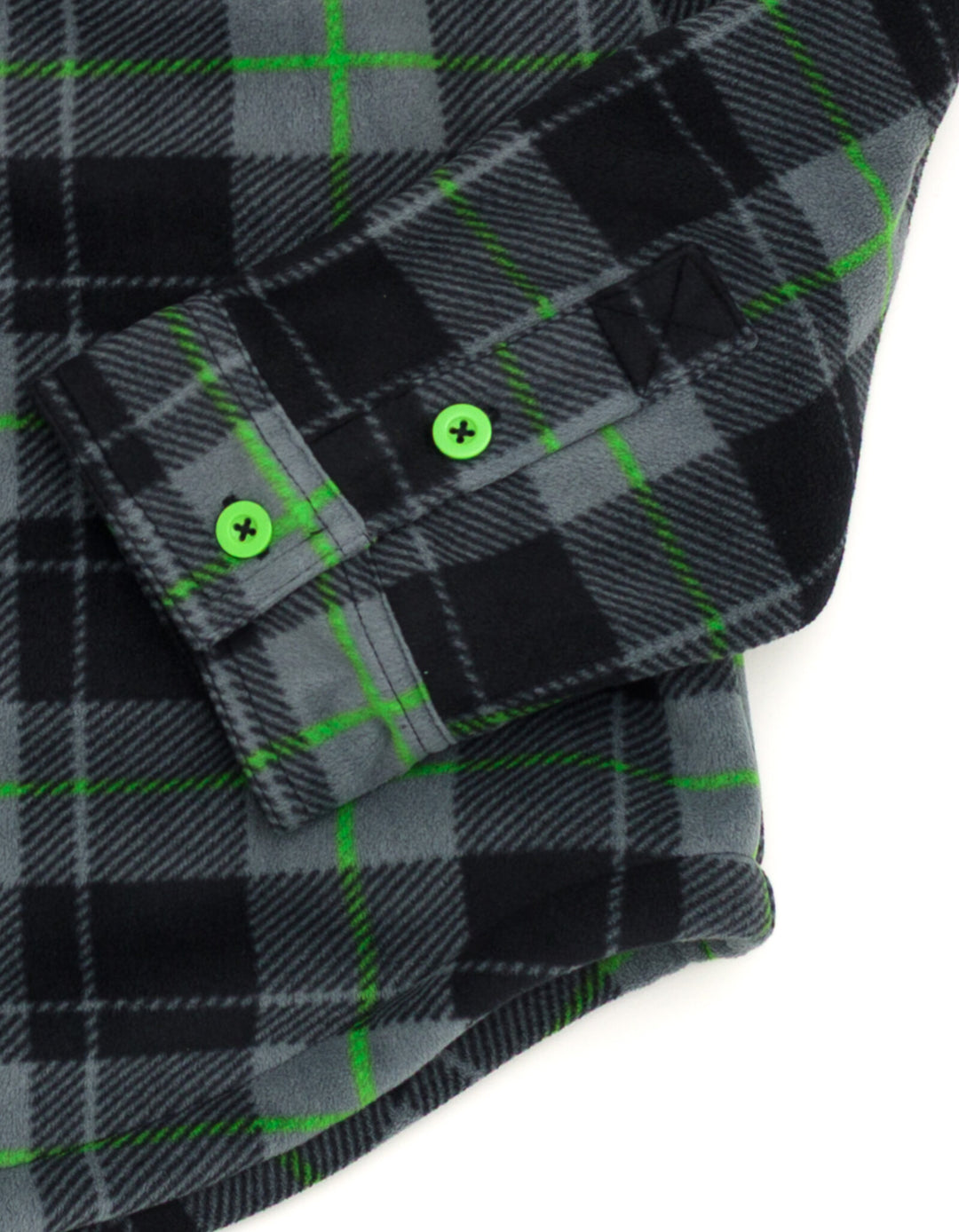 Minecraft Creeper Boys' Fleece Lined Shacket Gray Green