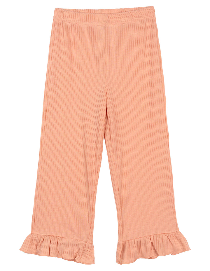 Moana Girls' 2-Piece T-Shirt and Leggings Set Ivory Peach Rib