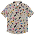 LEGO Fortnite Men's Short Sleeve Button Down Shirt Light Gray
