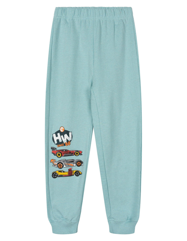 Hot Wheels Boys' Fleece 2-Piece Sweatshirt and Pants Set Seafoam