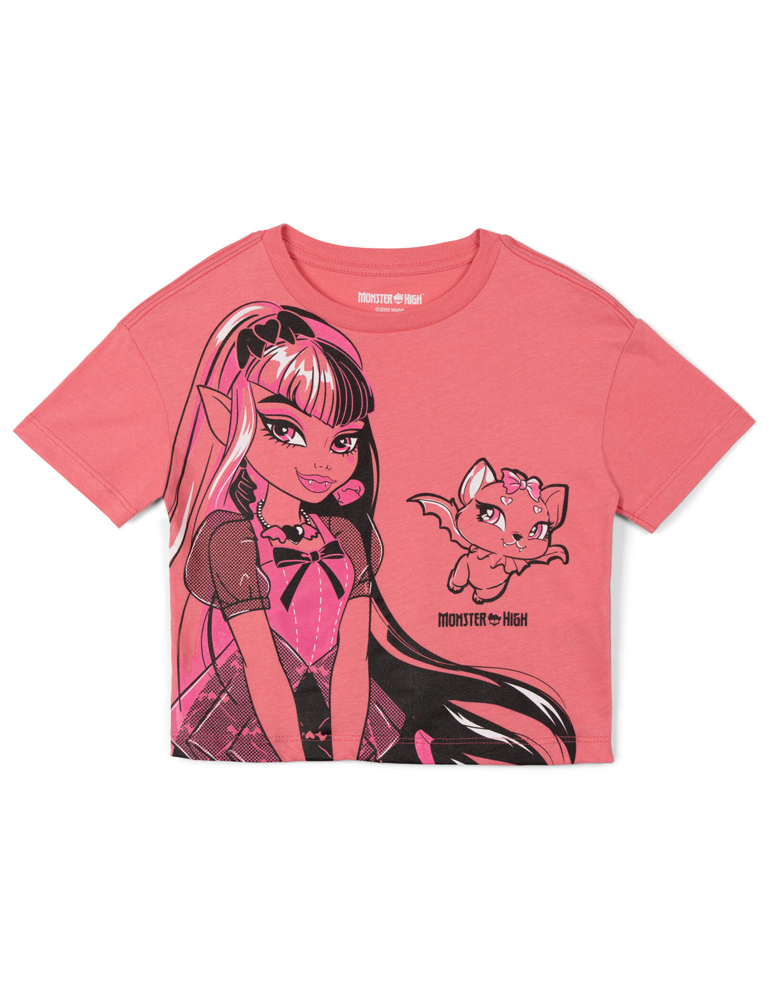 Monster High Draculaura Girls' Short Sleeve T-Shirt Pink