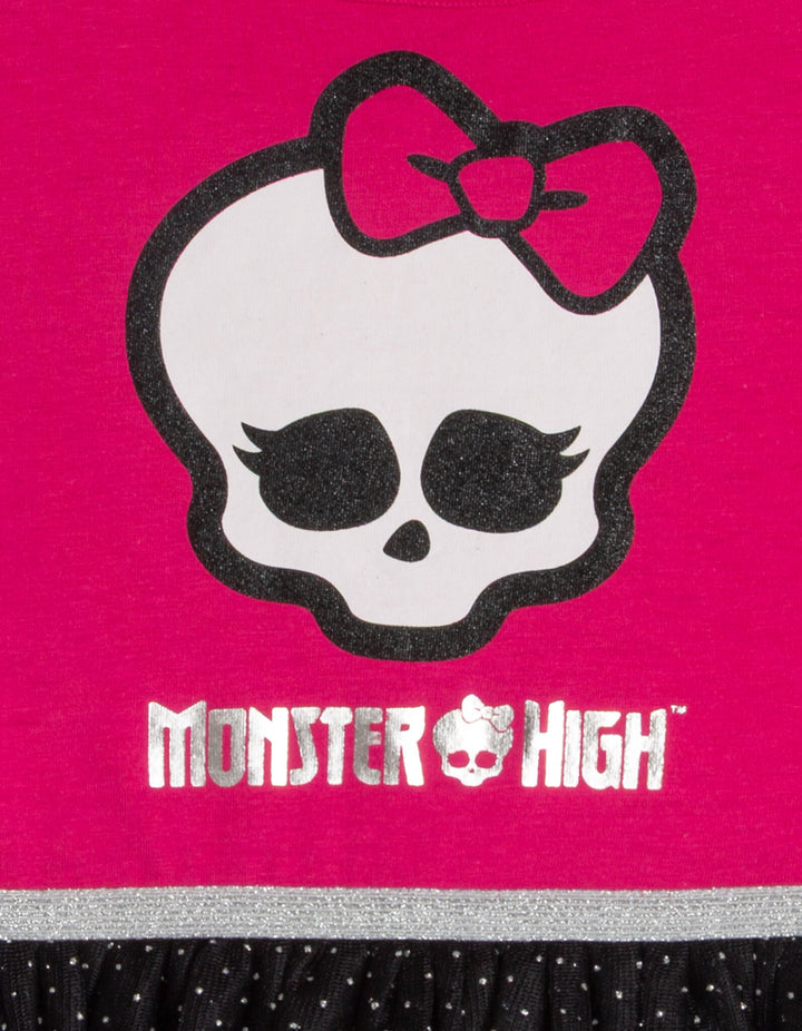 Monster High Girls' Tutu Dress Fuchsia Skullette