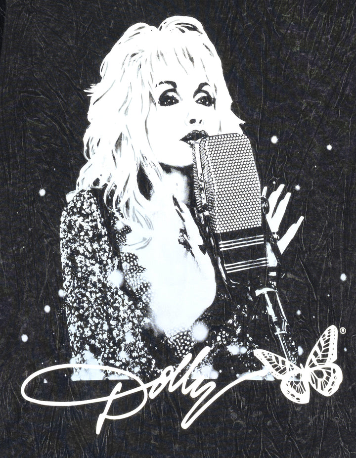 Dolly Parton Women's Graphic Short Sleeve T-Shirt Washed Black