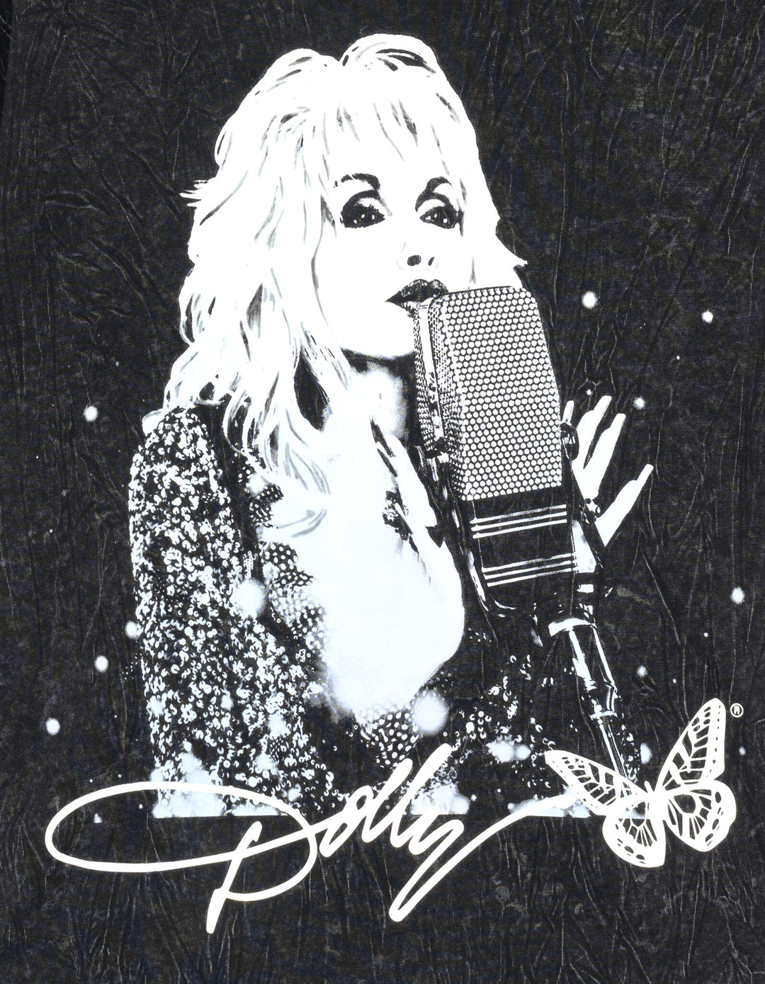 Dolly Parton Women's Short Sleeve T-Shirt Washed Black