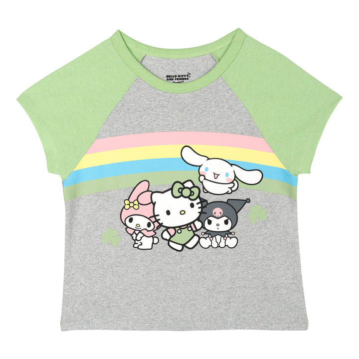 Hello Kitty Girls' 2-Piece T-Shirt and Skirt Set Mint Green
