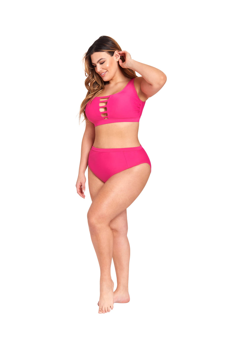 LYSA Women's Swimwear Bikini Top Vibrant Pink