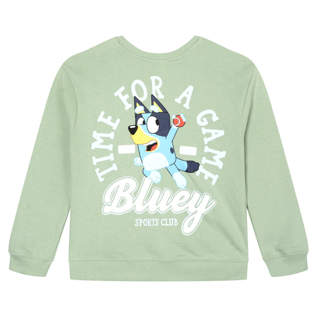 Bluey Boys' 2-Piece Fleece Sweatshirt and Pants Set Seafoam Bingo