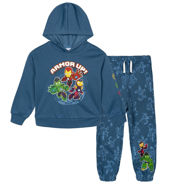 Marvel Iron Man and His Awesome Friends 2-Piece Hoodie and Pants Set Royal Blue