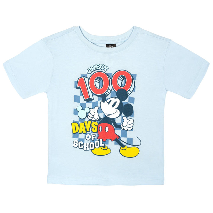 Disney Mickey Mouse Boys' Short Sleeve Graphic T-Shirt School Blue