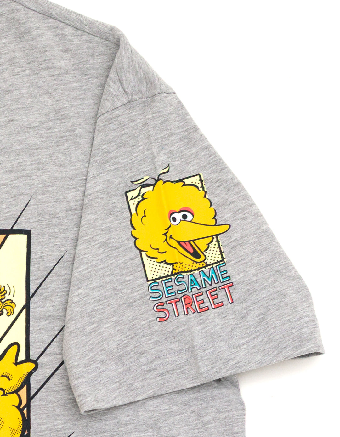 Sesame Street Big Bird Crewneck Short Sleeve T-Shirt Heather Grey