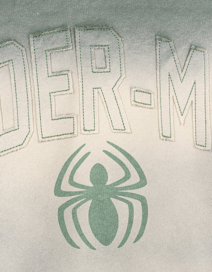 Marvel Spider-Man Women's Fleece Pullover Hoodie Olive Cream Spiderman
