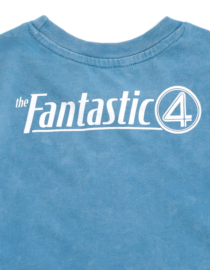 Marvel Fantastic Four Boys' Cosplay Short Sleeve T-Shirt Wash Blue 4