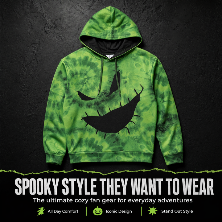 Nightmare Before Christmas Oogie Boogie Fleece Hooded Sweatshirt Green