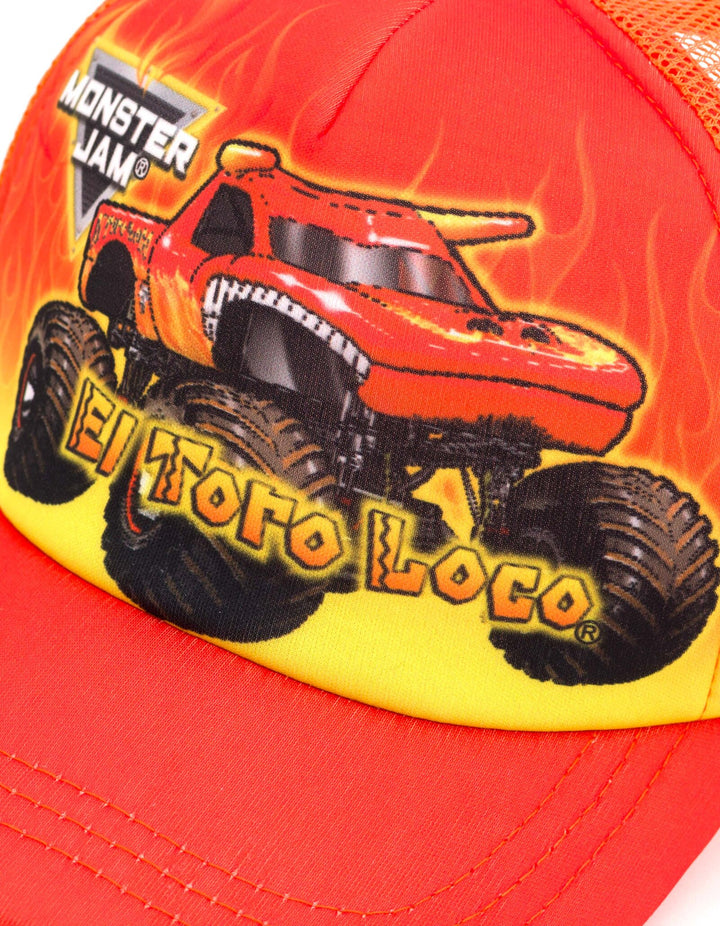 Monster Jam El Toro Loco Boys' Strapback Baseball Cap Orange
