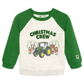 John Deere Boys' Holiday Fleece Pullover Oatmeal Heather Green
