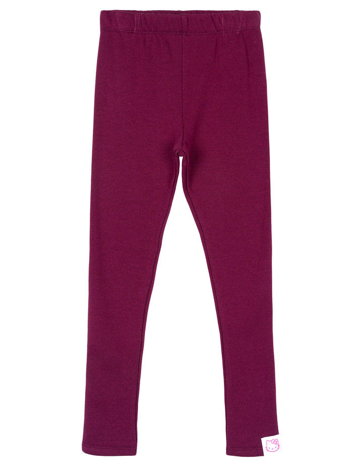 Hello Kitty Girls' Fleece 2-Piece Sweatshirt and Leggings Set Pink Plum