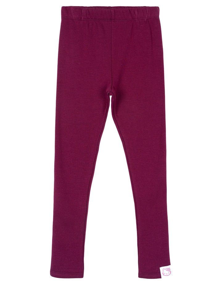 Hello Kitty Girls' Fleece Sweatshirt and Leggings Set Pink Plum