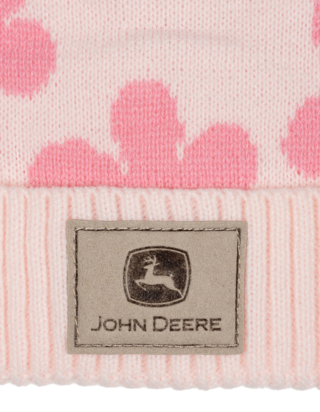 John Deere Toddler Girls' Logo Beanie Hat Pig Pink Floral