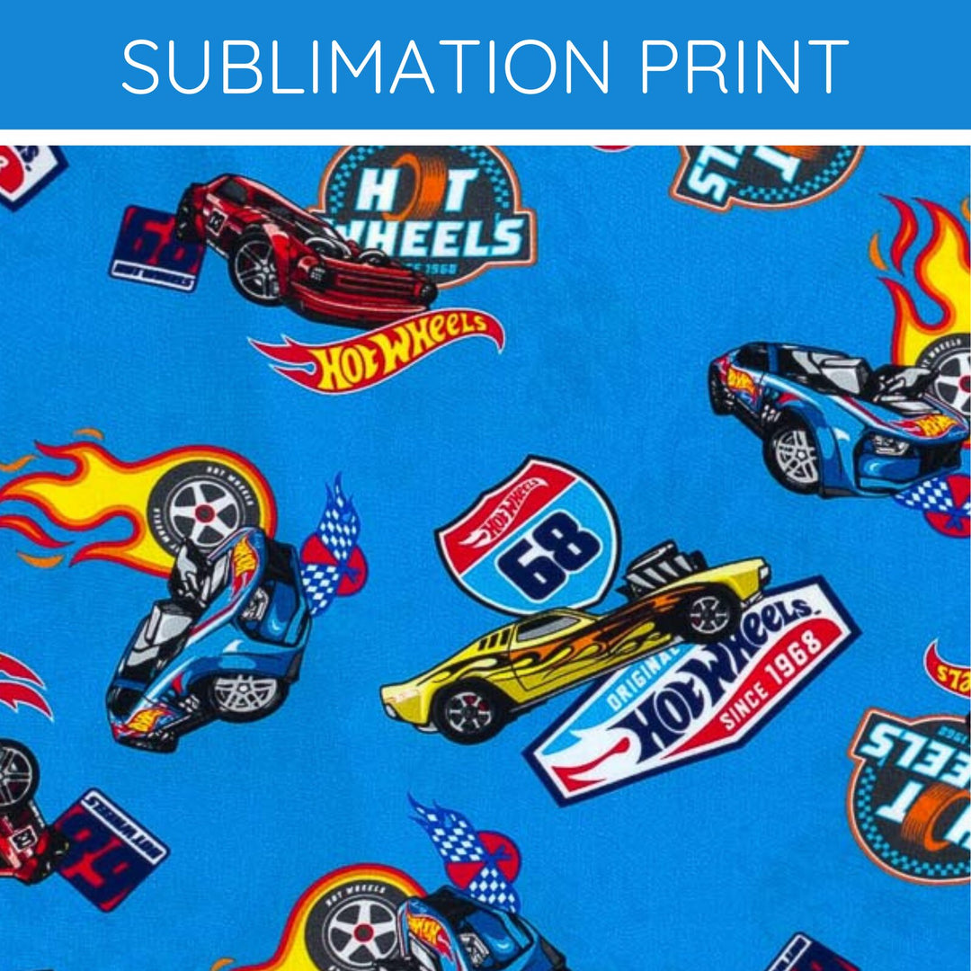 Hot Wheels Men's Racing Button-Down Shirt Flame Blue