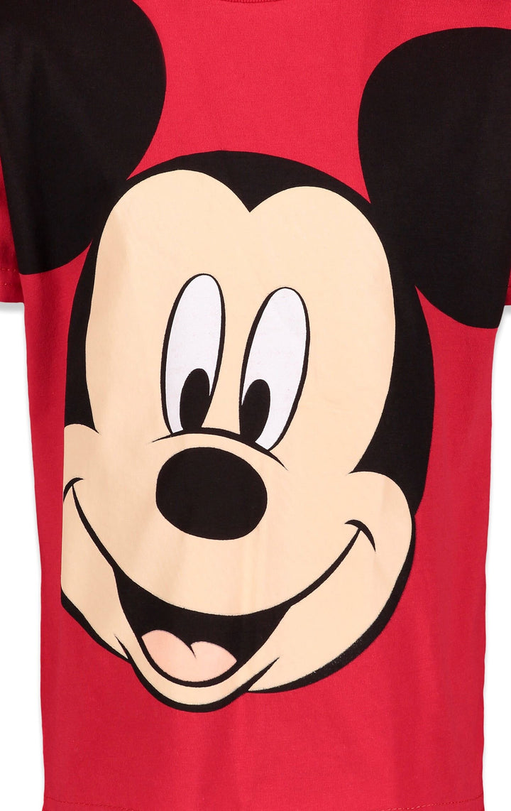 Disney Mickey Mouse Boys' Short Sleeve T-Shirt Bright Red
