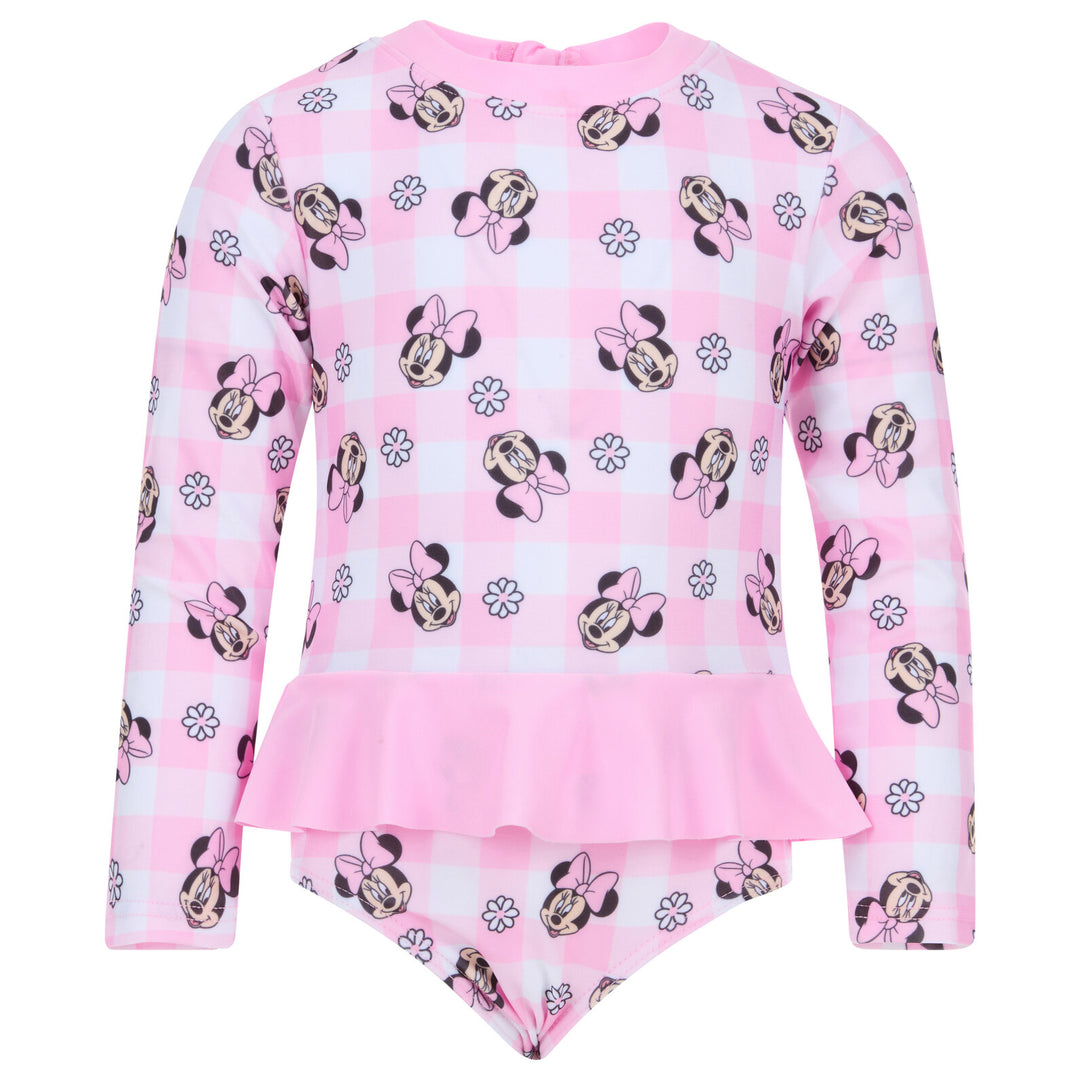 Minnie Mouse Girls' One Piece Swimwear Pink Gingham
